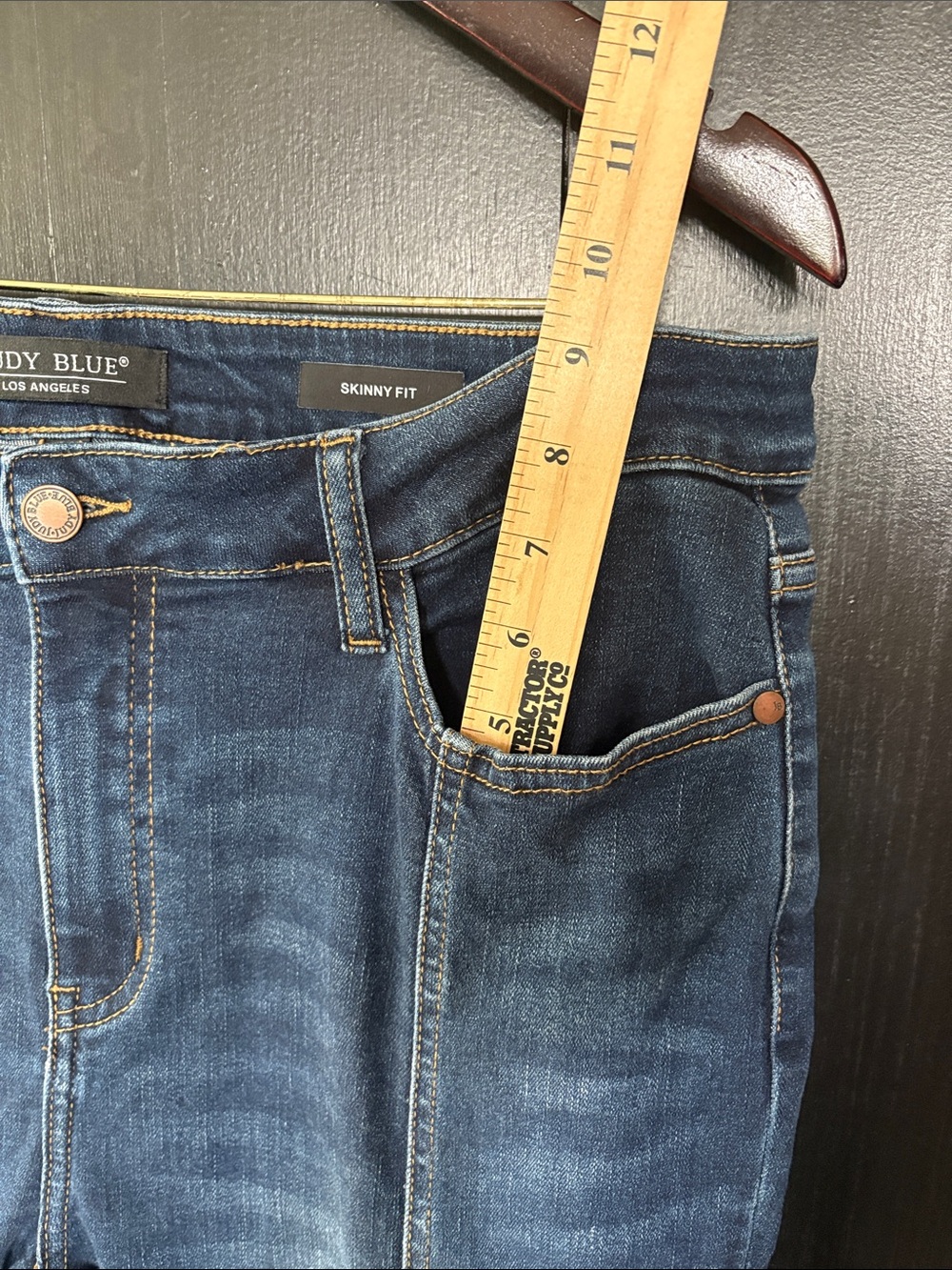 👖 Judy Blue Skinny Jeans with Front Seam. Size 15/32 - Picture 5 of 16